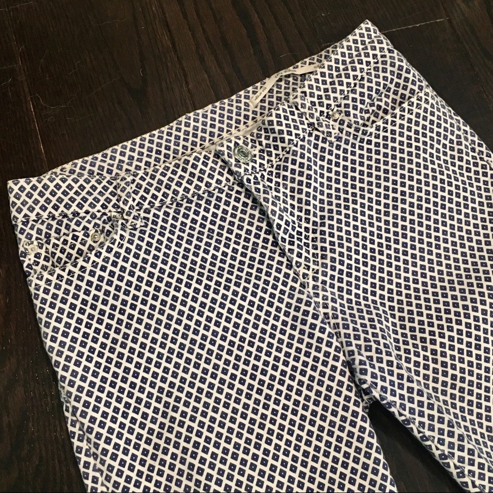 Zara White & Blue Pattern Skinny Jeans - Picture 10 of 14